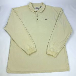 Reebok Golf Men’s Long Sleeve Henley. Size XL. Cream in Color.
